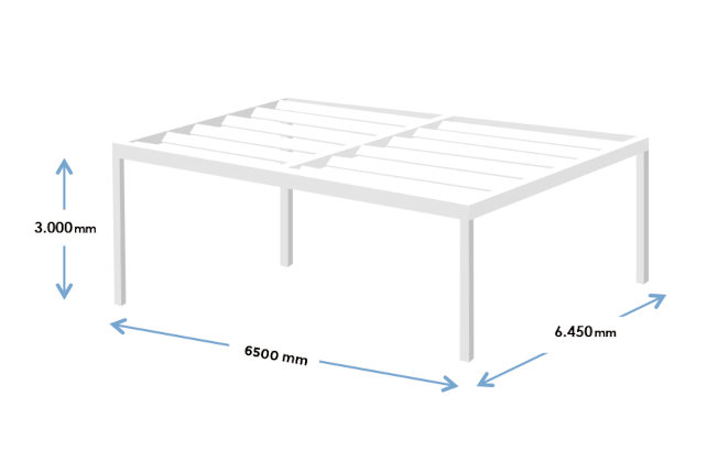 configuración duplex de la pérgola