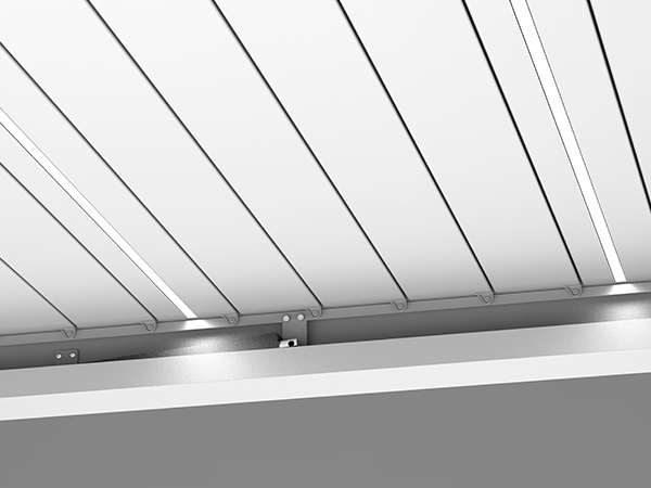 luces led en pérgola bioclimática