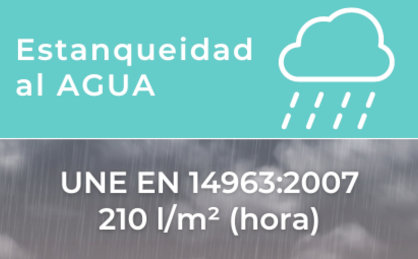 ensayo resistencia al agua pérgola