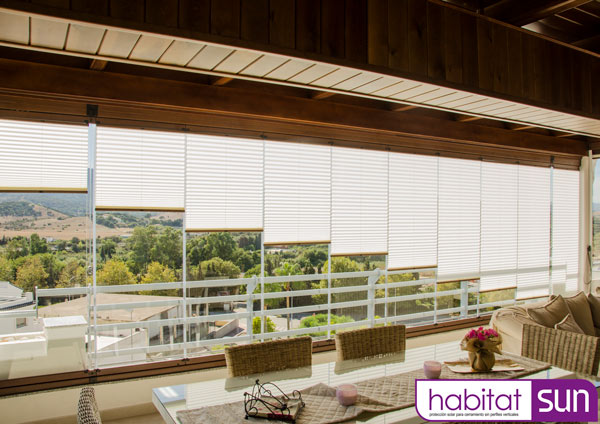 cortinas en un cerramiento