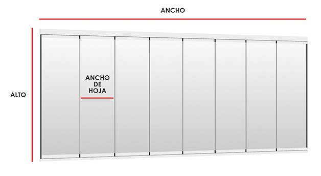 medidas de cerramientos abatibles SeeGlass