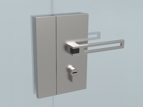 cerradura magnética en cerramientos abatibles de cristal