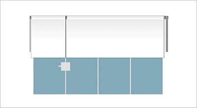 configuración de la pérgola entre paredes