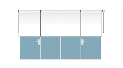 configuración de la pérgola entre paredes