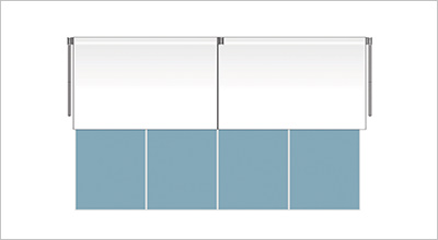 configuración de la pérgola entre paredes