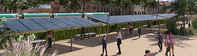 Estructura ligera fotovoltaica